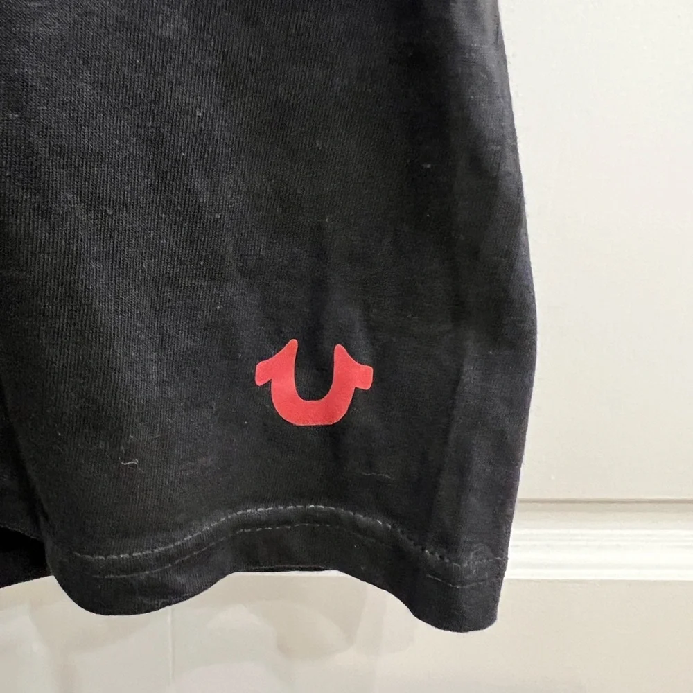 True Religion Black V-Neck Tee